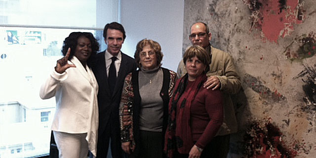 José María Aznar recibe en la sede de FAES a Berta Soler