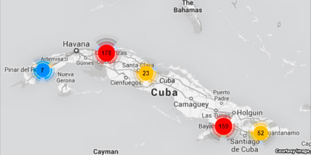 Un mapa con los ojos en Cuba